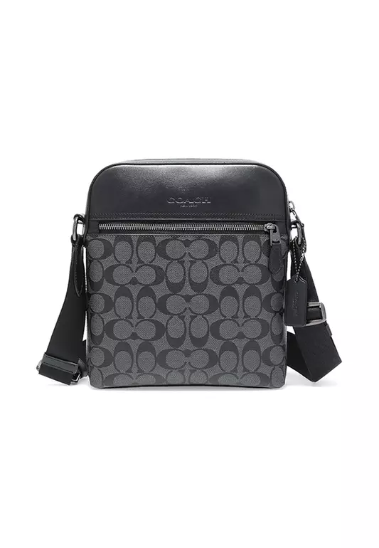 Houston Flight Bag In Signature Canvas Charcoal Black 4010