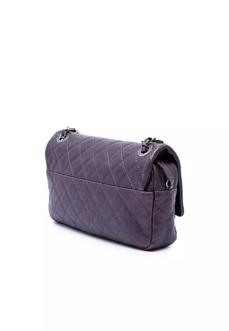 Pre-Loved Chanel Medium Quilted Iridescent Caviar Easy Flap