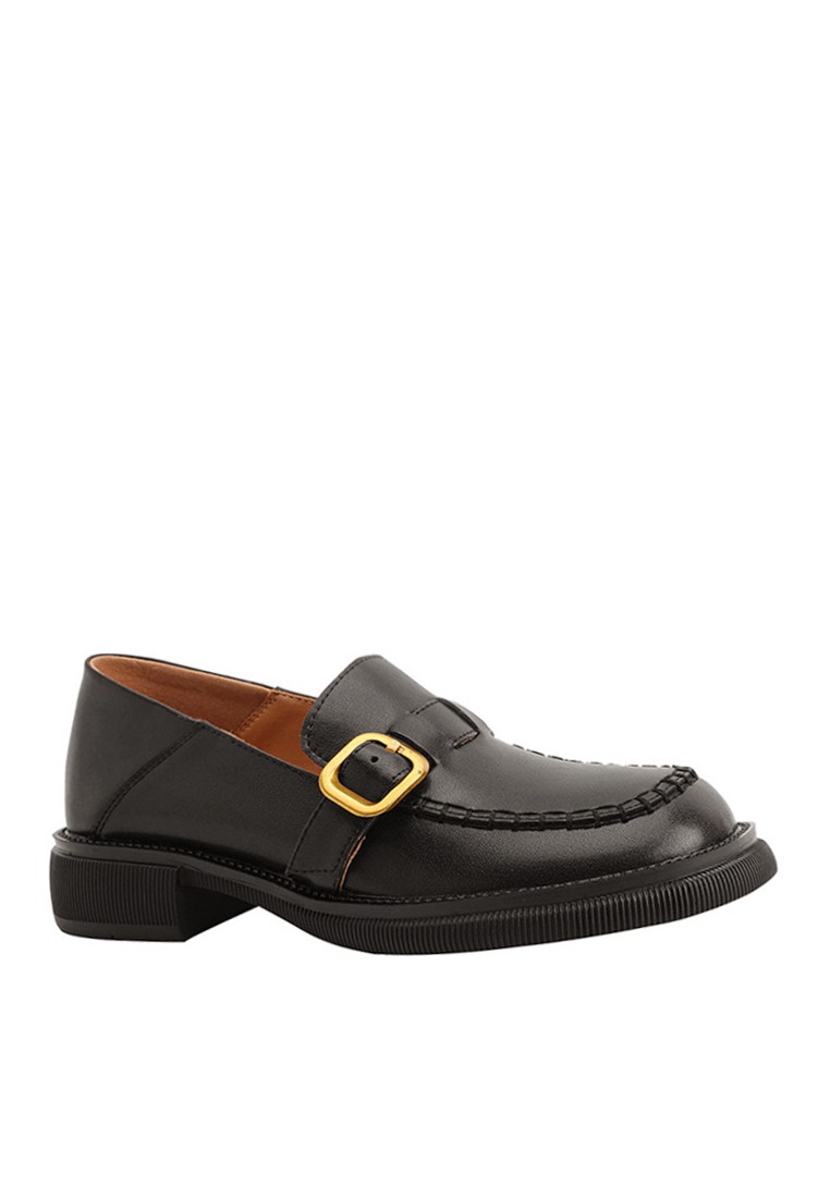 VANSA Comfort Round Toe Belt Buckle Loafers VSW-F02181352