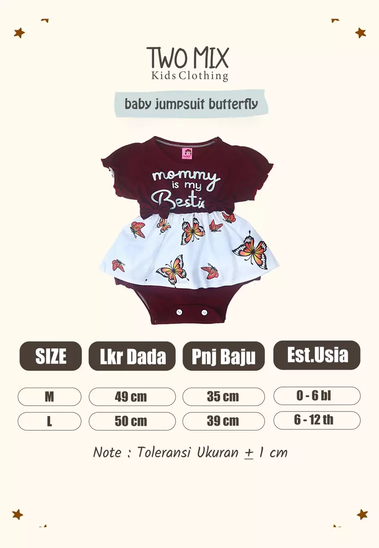 Two Mix - Jumper Bayi Perempuan Newborn 0-12 Bulan 4353 Burgundy