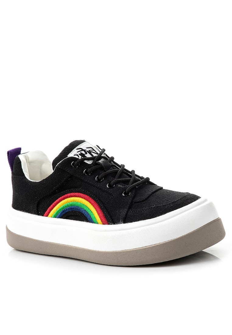 Embroidery Pattern Canvas Platform Sneakers XY5303