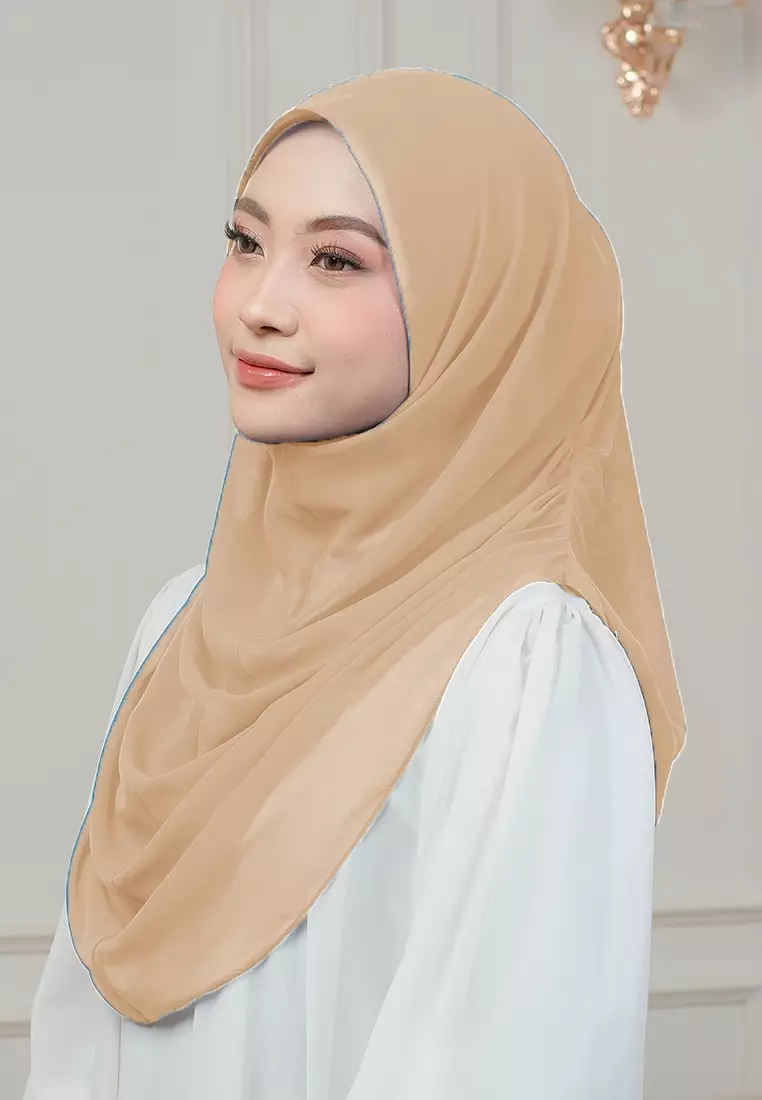HIJAB INSTAN AURORA - BRILIANT ORANGE