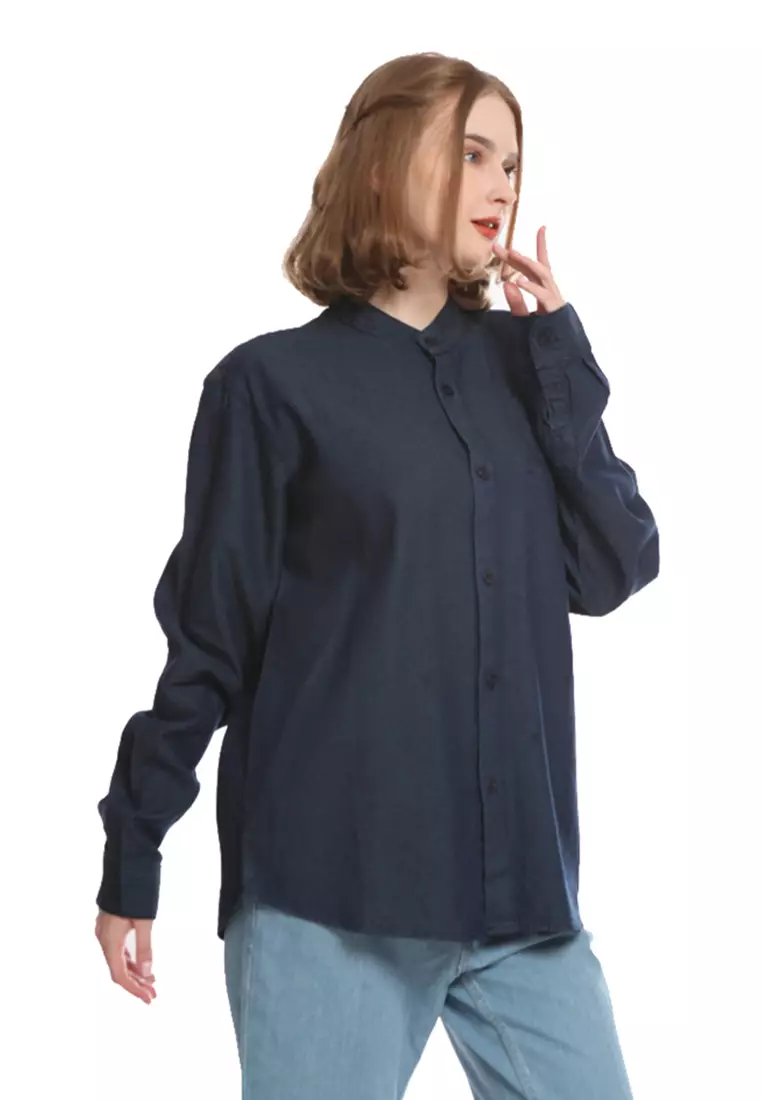 Tunik Denim Krah Mandarin KB282311