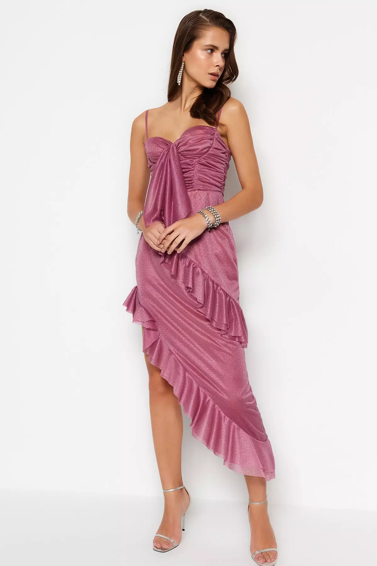 High low hotsell dress with ruffles