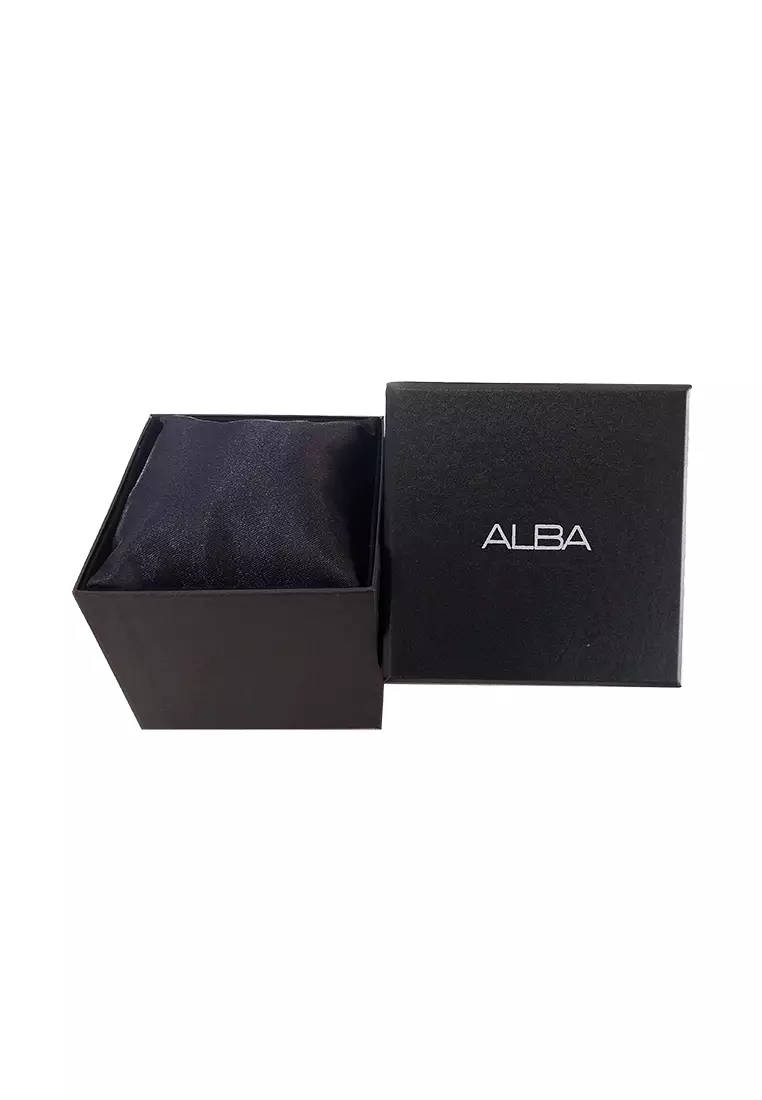 ALBA AH7DX6 Gold Dial Brown Leather 29x40.5 mm