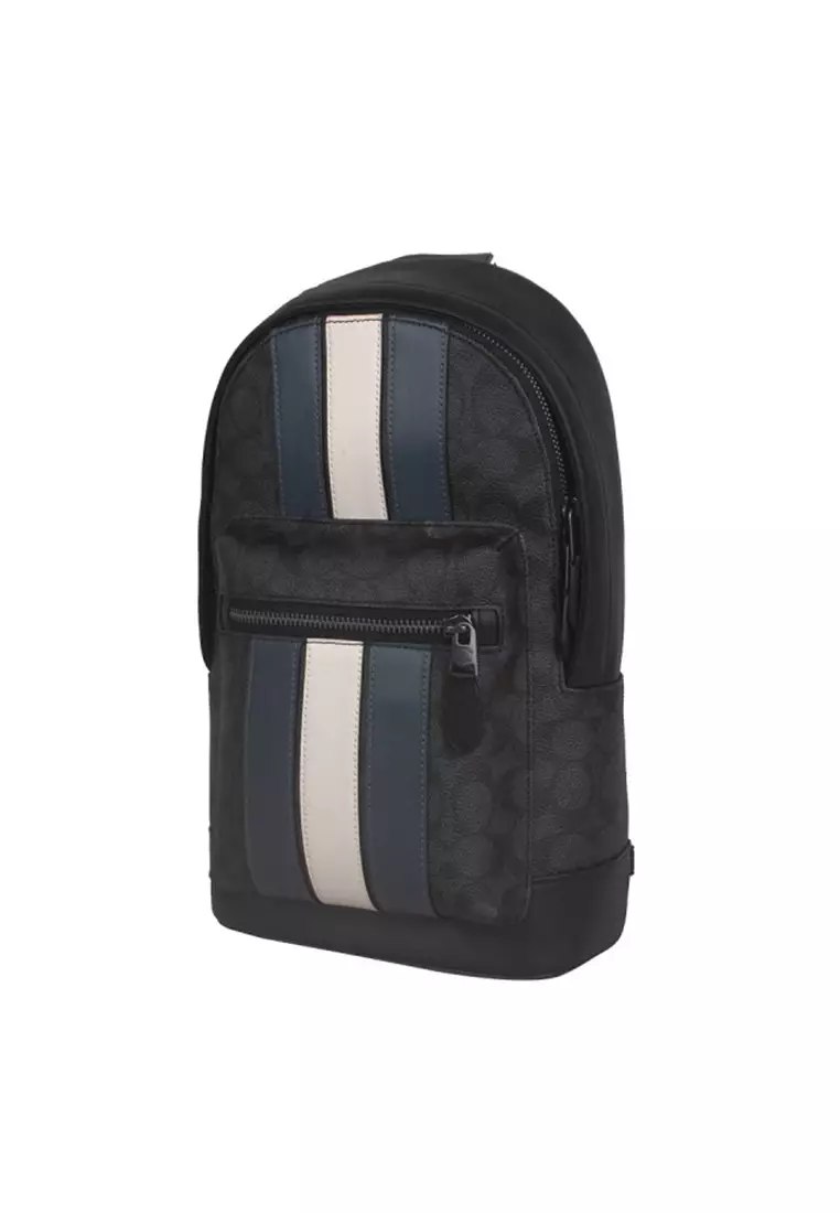 West Pack In Signature Canvas With Varsity Stripe CV923