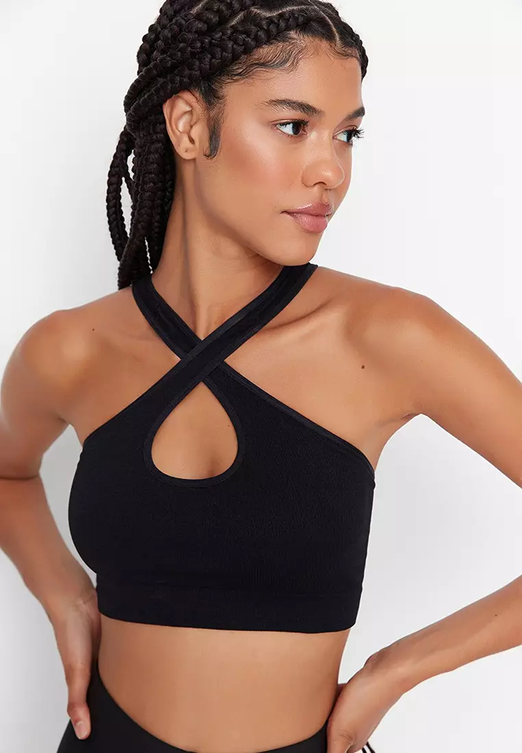 Halter Crop Sports Bra