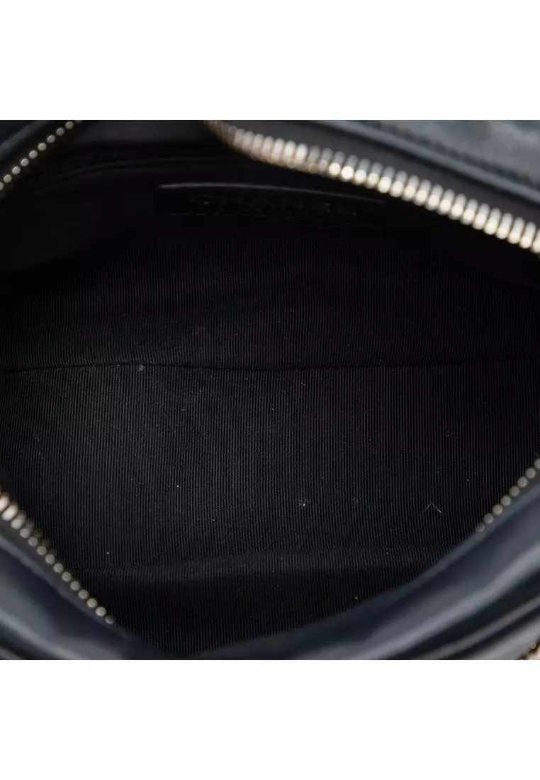Pre-Loved Chanel Cc Lambskin Chain Embellished Camera Bag