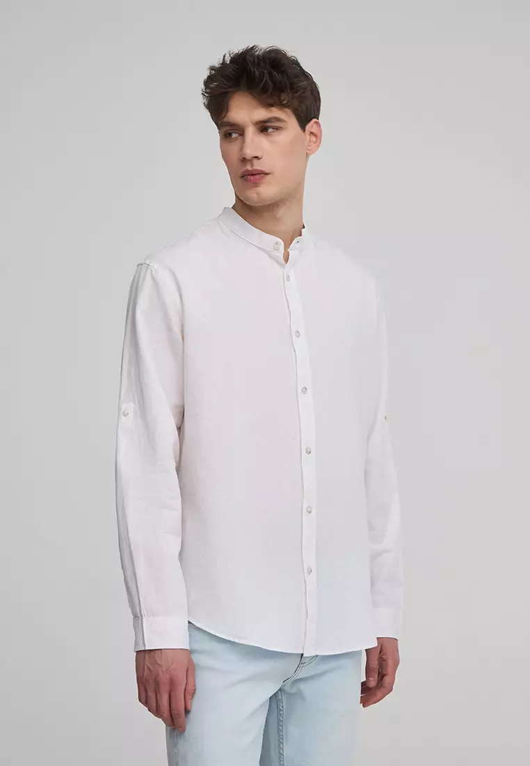 Mandarin Collar Shirt for Men