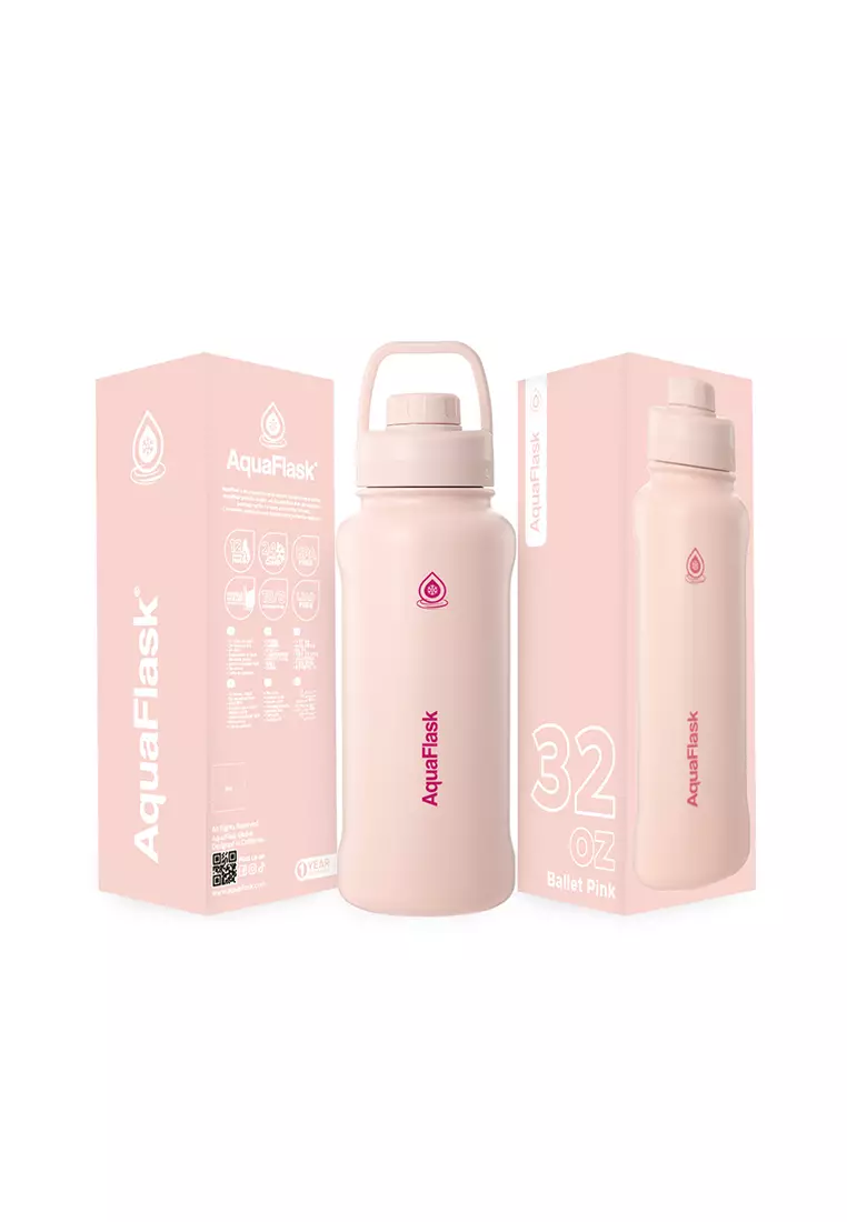 32oz Ballet Pink New Sports Lid Bottle Wide Mouth Vacuum Insulated Stainless Steel Drinking Water Bottle