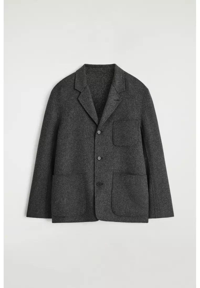 UNSTRUCTURED SPLIT WOOL BLAZER