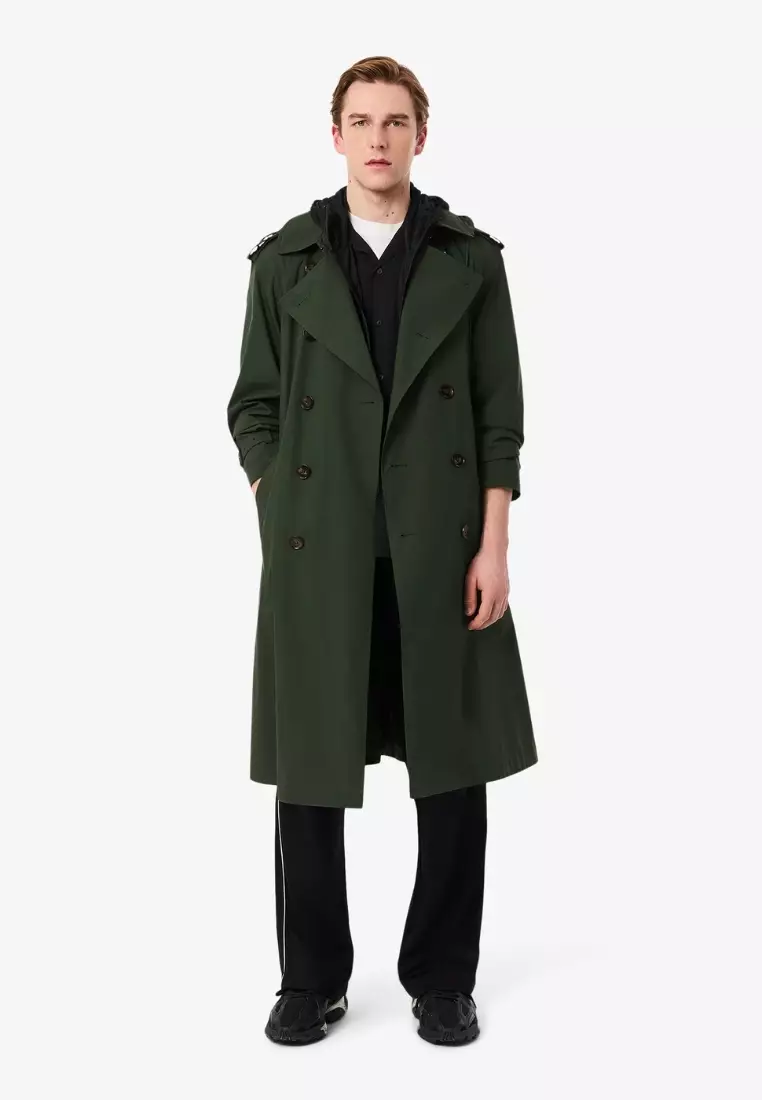 Buy Lacoste Water-Repellent Windproof Trench Coat 2025 Online | ZALORA