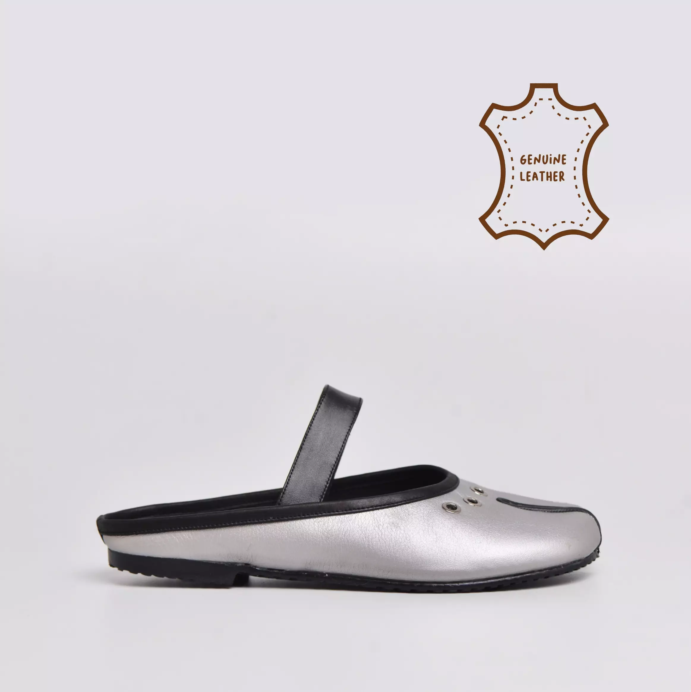 Afahla Tabi Mules Silver