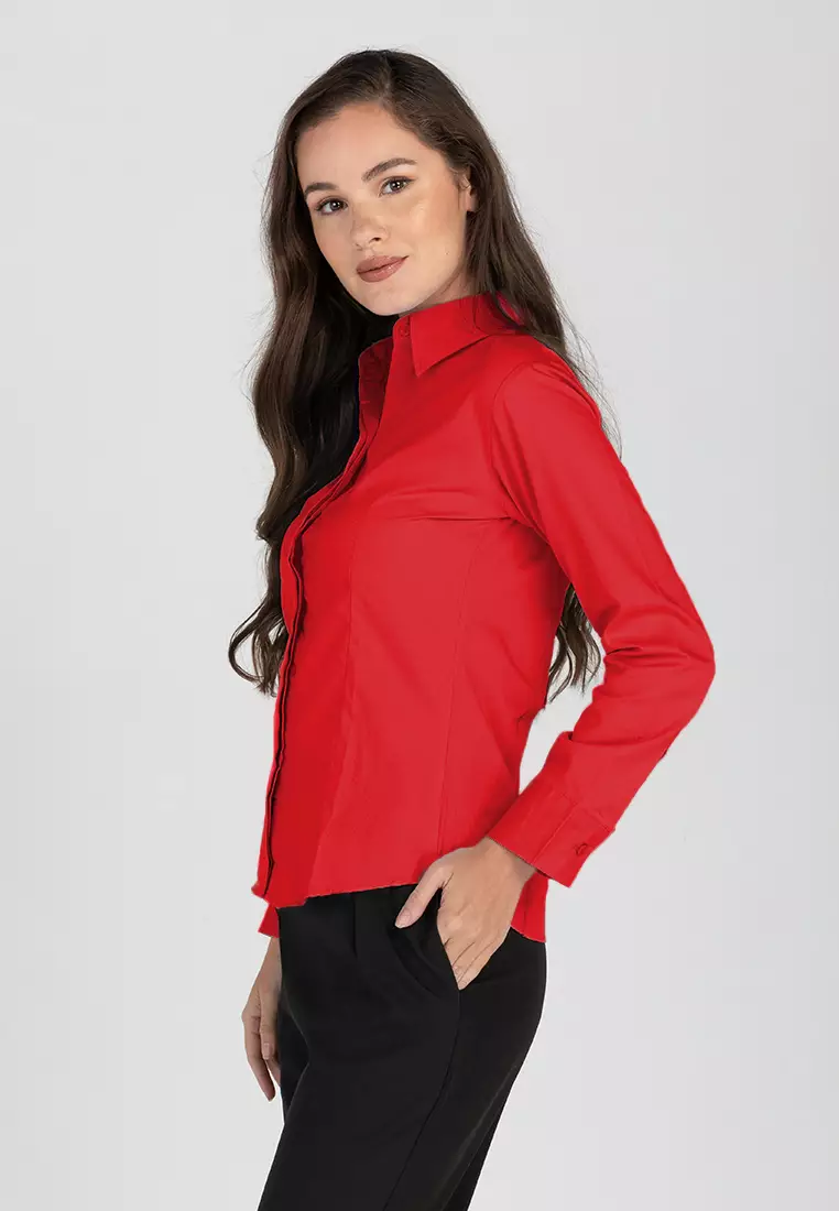 Della Long Sleeve Office Blouse