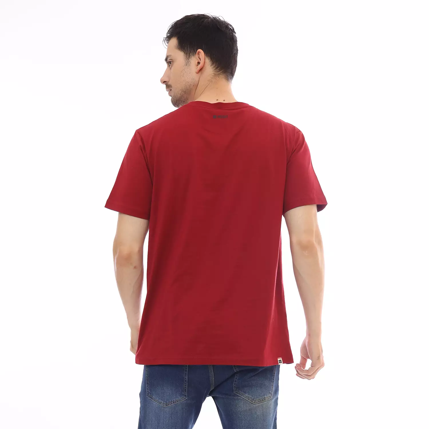 Insight Kaos Lengan Pendek Pria Merah Tua Terang A Drop Love Tee Planet Surf