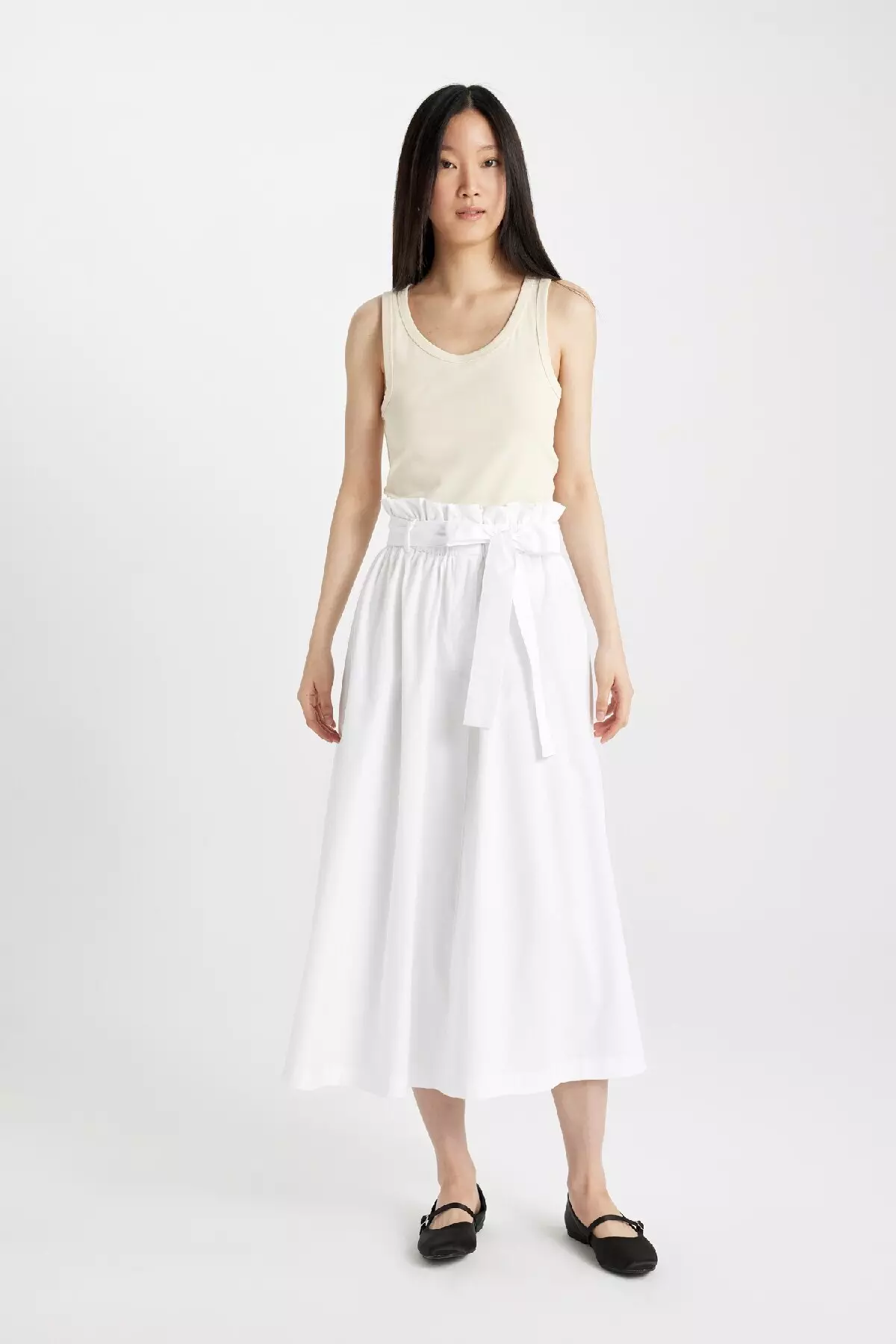 Slim Fit Slim Fit U Neck Basic Plain Ribbed Undershirt C9826Axns