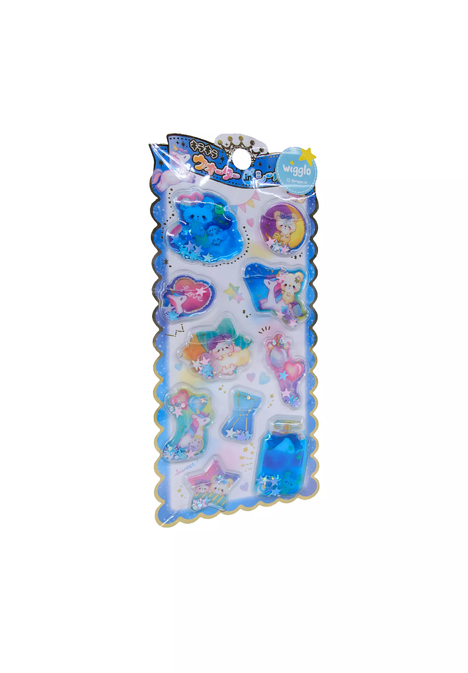 Glitter Sticker Blue Mix