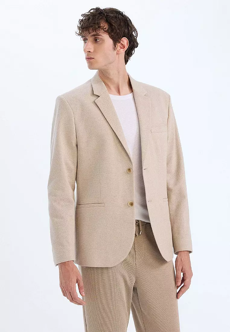 Slim Fit Lined Blazer