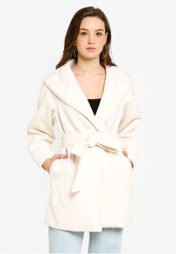 White oversized coat clearance