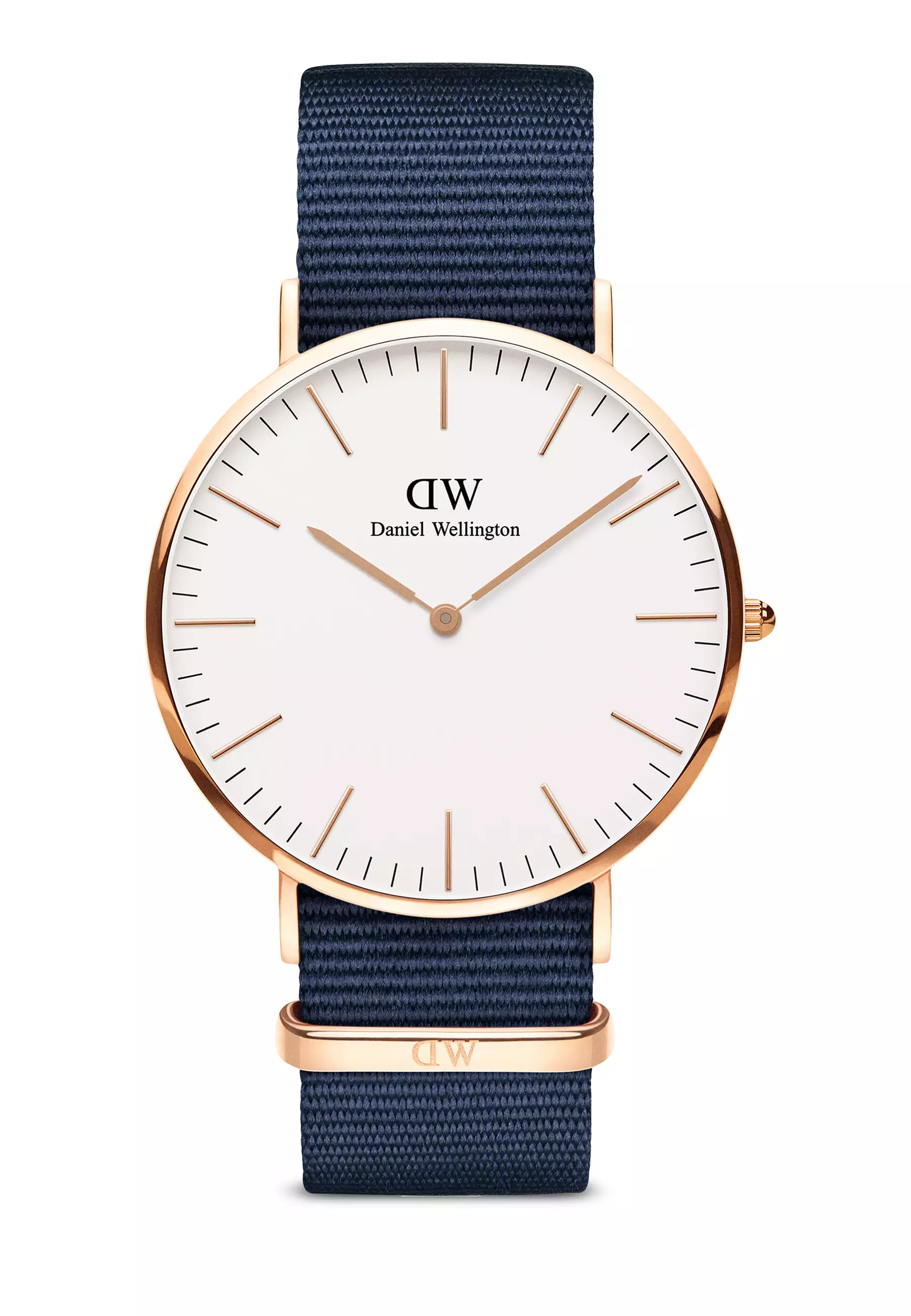 Classic Bayswater 40mm Watch White dial Nato strap Rose gold Men s watch Male watch Watch for men DW