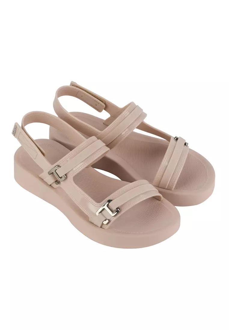 Discount on Zaxy  shoes - SKU: Zaxy Unica Papete Dark Nude Comfortable Sandals For Ladies