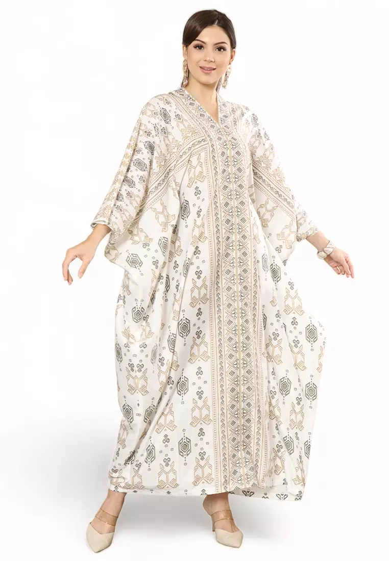 Kanzi Exclusive Long Sleeve Songket Kaftan