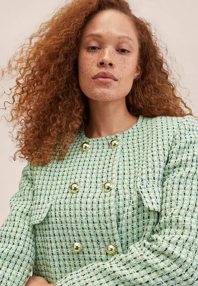 Double-Breasted Tweed Jacket