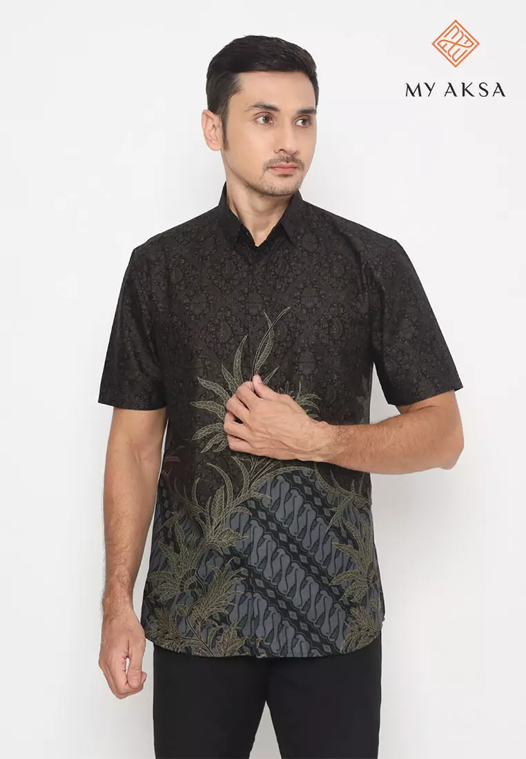 My Aksa batik Pria Kemeja Pendek Rony Raysa
