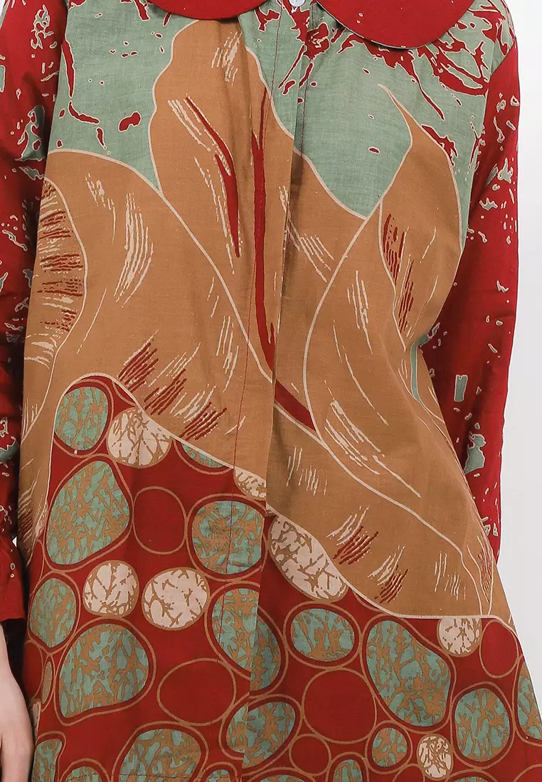 Batu Blouse Batik Premium Wanita Casual Modern