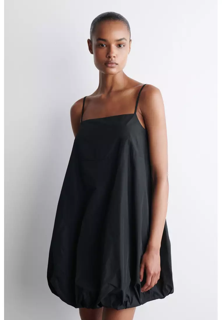 BUBBLE-HEM MINI DRESS