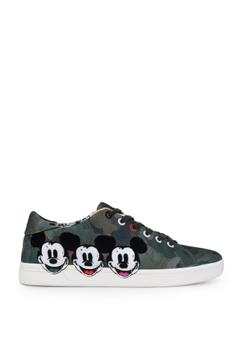 Desigual green Mickey Camouflage Sneakers 5B2D6SHDC86D63GS_1