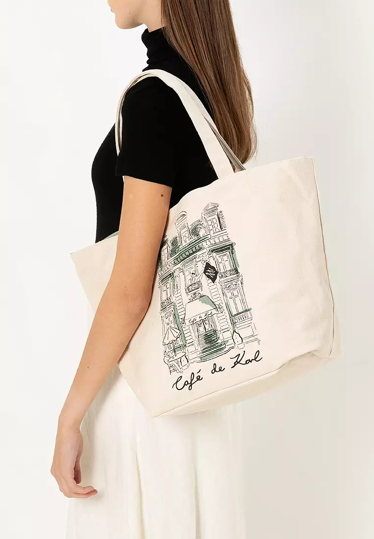 Karl Lagerfeld KL X JORGE PARRA トートバッグ Women's KL X JORGE PARRA TOTE BAG by KARL LAGERFELD | Free