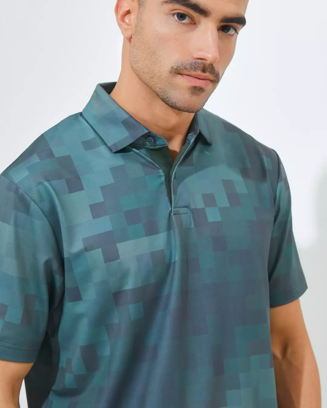 Jack Nicklaus Kowloon Premium Random Print Polo Olive Shadow Colour Olive Shadow