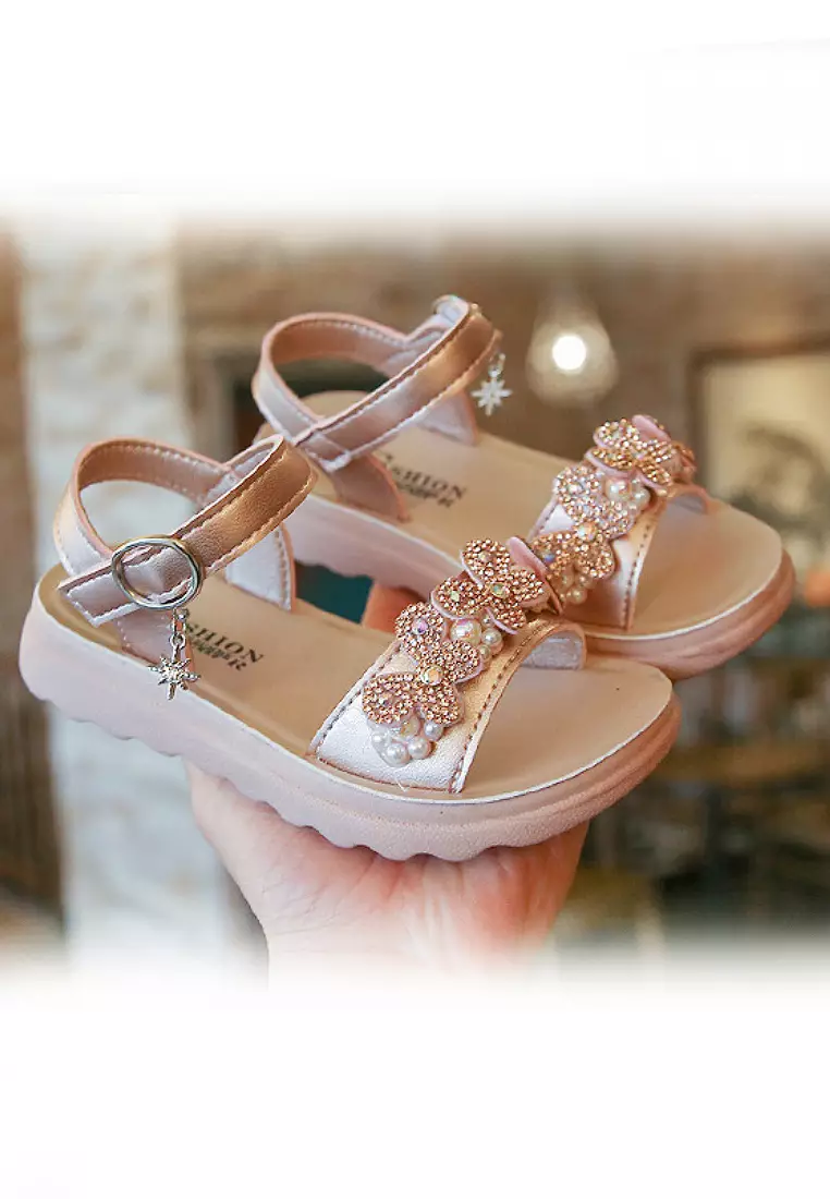 Rhinestone butterfly 2025 sandals