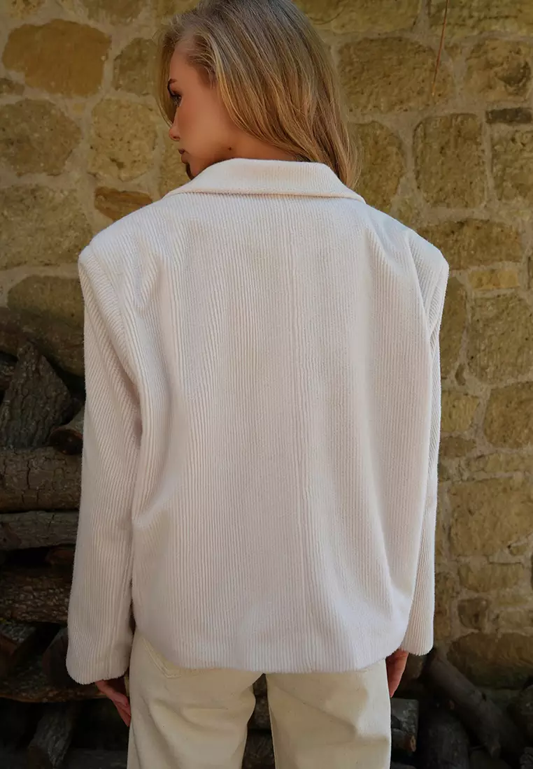 Oversize Padded Shoulder Jacket