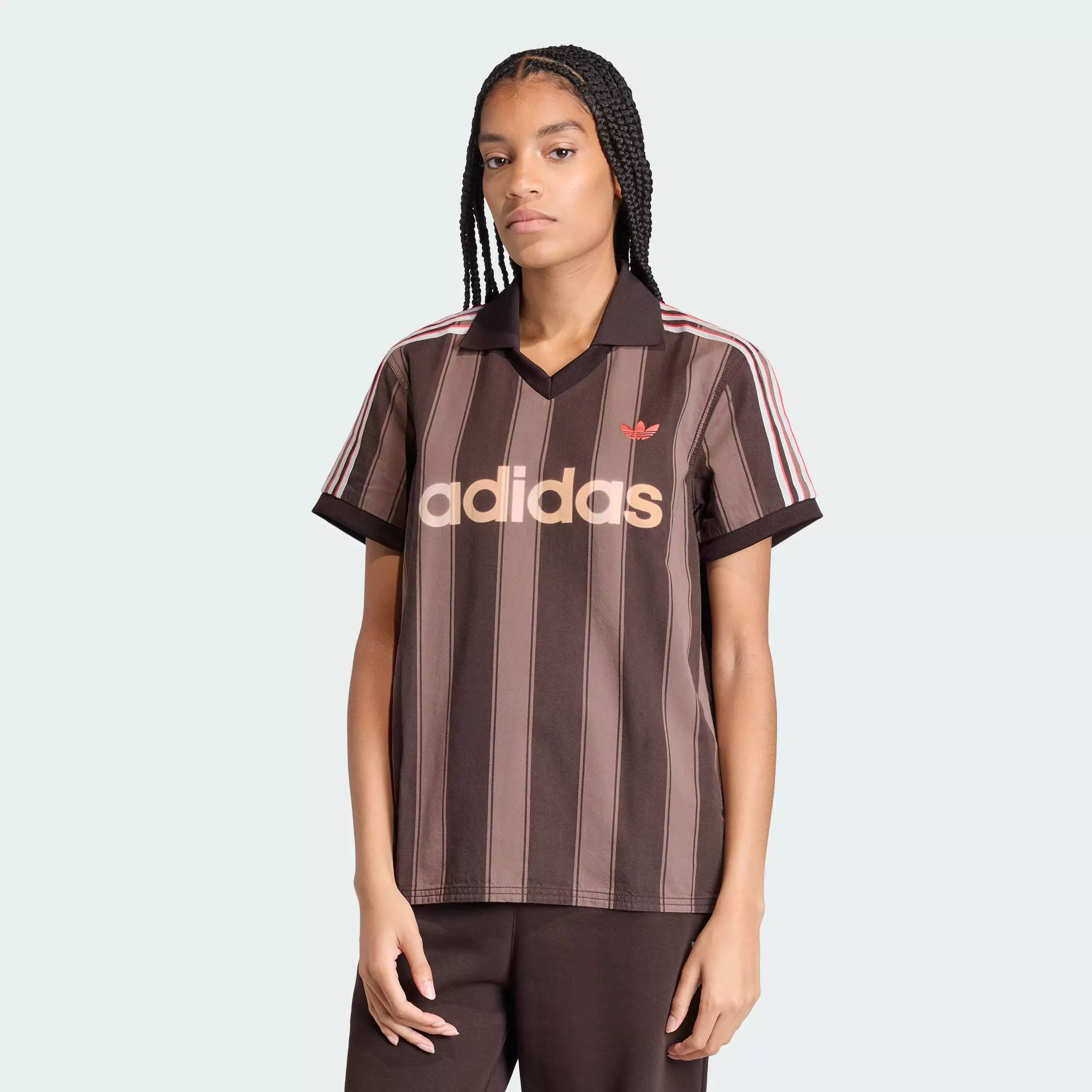 Lifestyle TWILL FOOTBALL JERSEY Women Brown KD5450