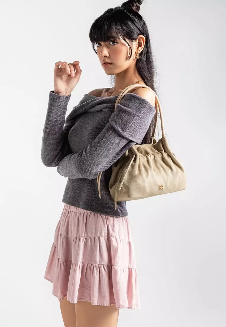 Mandu Mini Bag Suede - Cream