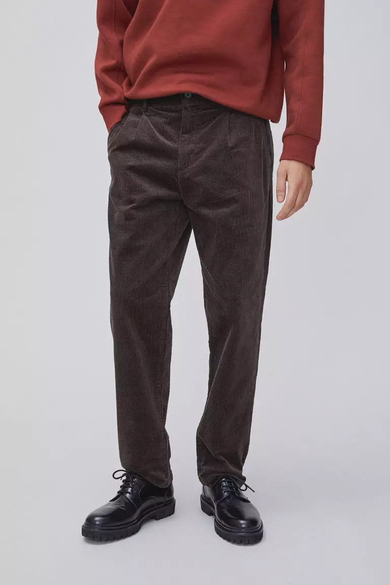 Jual H&M Regular Fit Corduroy trousers Original 2024 | ZALORA Indonesia