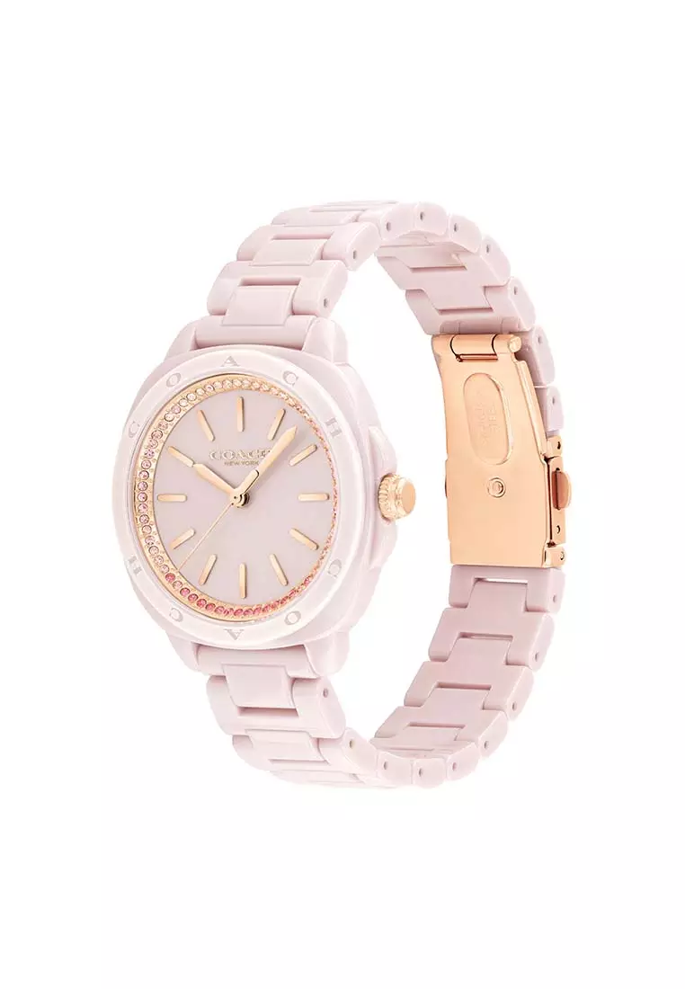 Buy Coach Kitt Blush Pink Ceramic Bracelet Analog Watch CO
