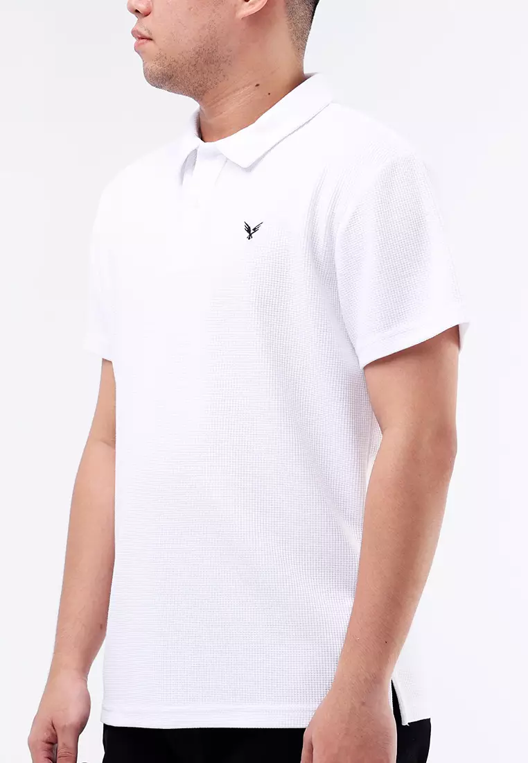 Collared Waffle Short Sleeve Polo