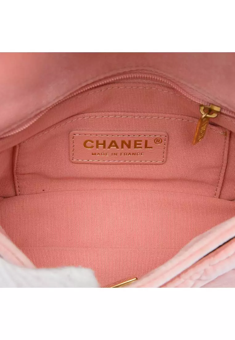 Pre-Loved Chanel Mini Quilted Velvet Double Frame Flap