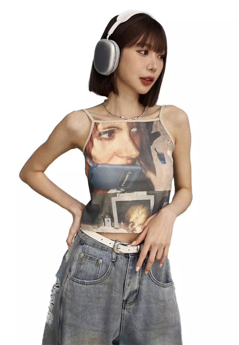 American-Style Poster Print Tank Top
