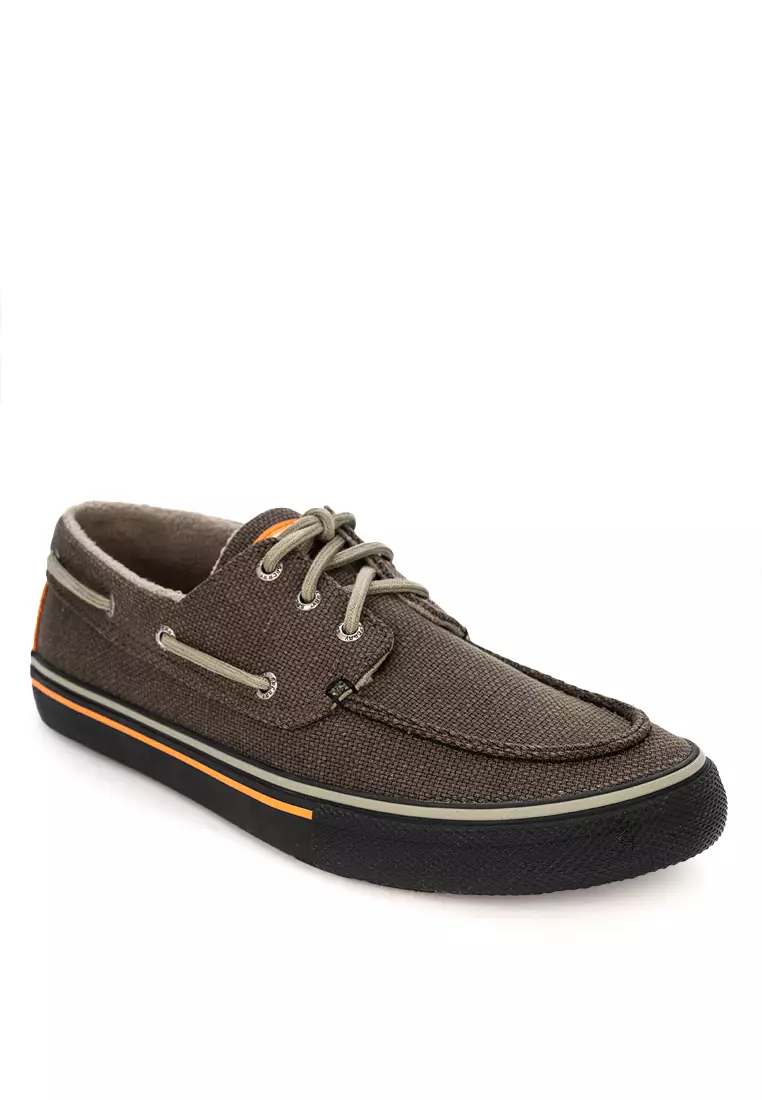 Men s Bahama Storm 3 Eye SeaCycled Boat Sneaker Olive Black STS25457