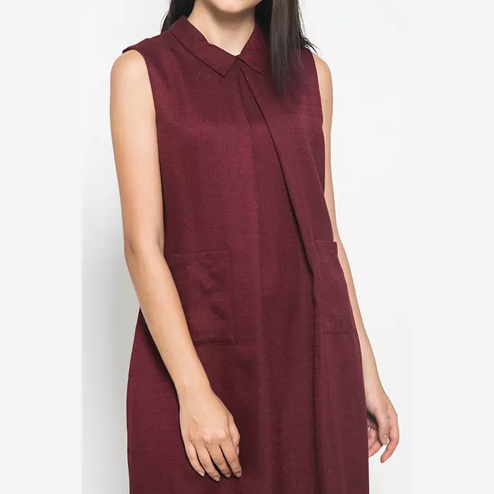 Flor Dress In Maroon