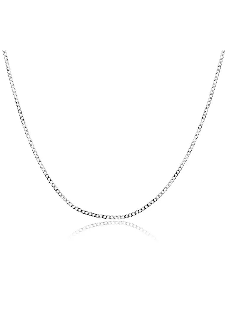 Buy Michael Hill 2.4mm Wide Hollow Curb Chain in 10kt White Gold