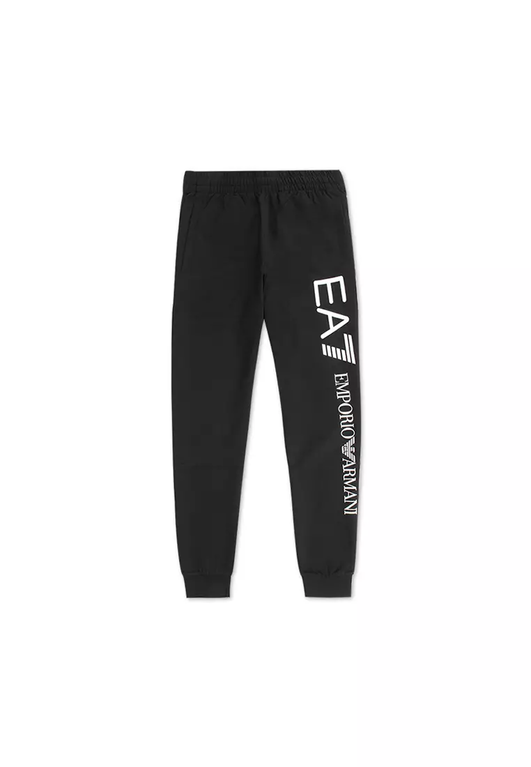 Stretch Leggings With Oversized Vertical Logo by EA7 Kids at