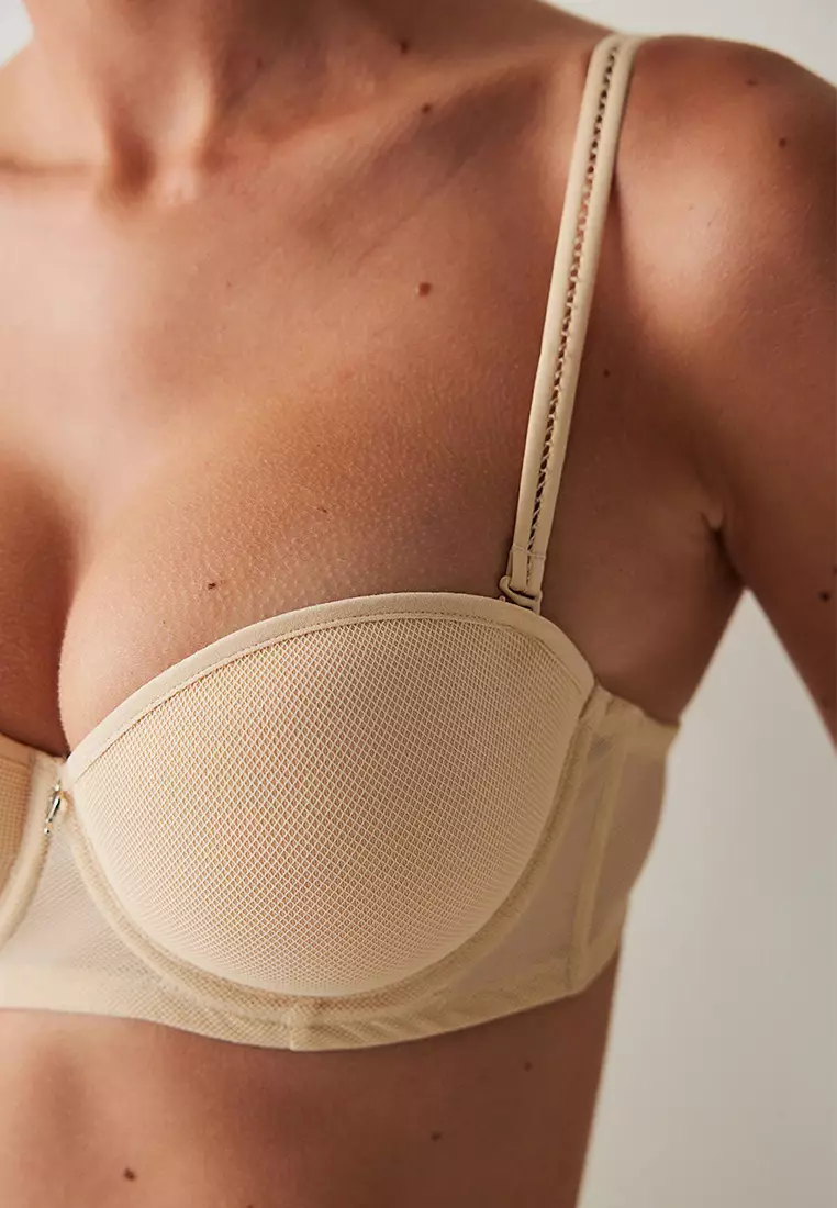 Nude Padded Pop Up Padded Bra