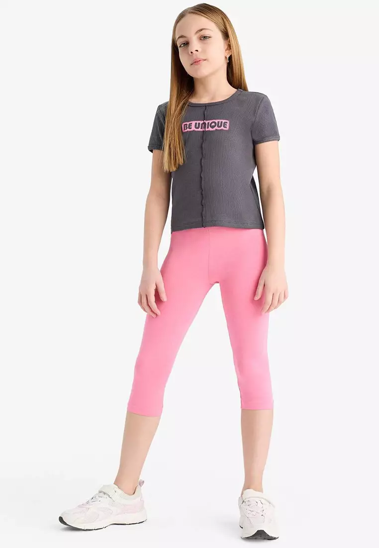 Elastic Midi Leggings