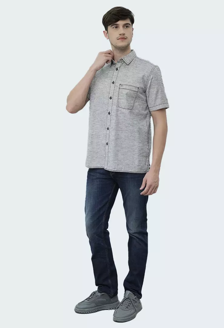 LGS - Kemeja Casual - Regular Fit - Single Pocket - Abu Cerah - CSH.271.S2013.226.C