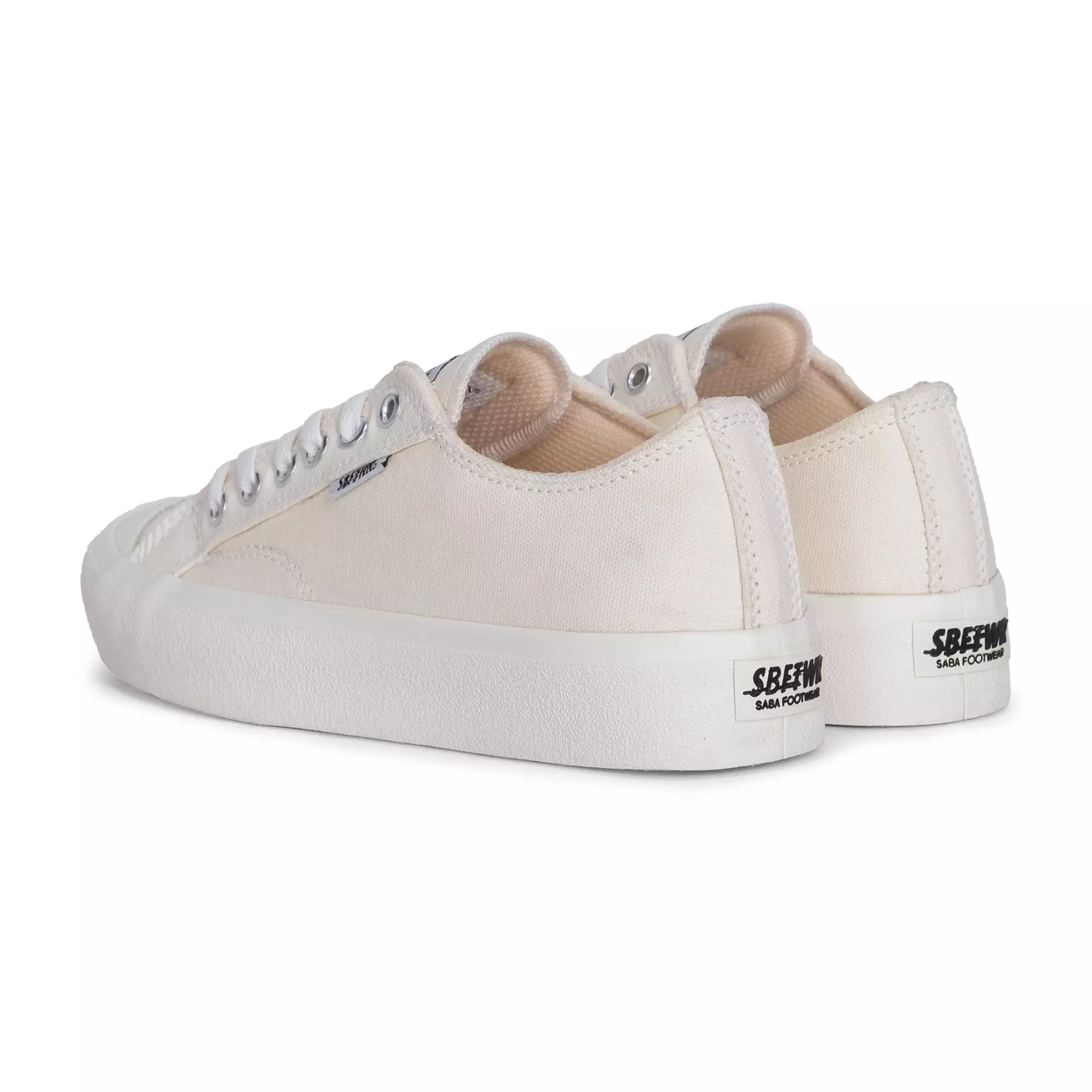 SABA Basic Krem - Sepatu Sneakers Casual Pria Wanita